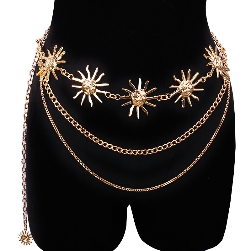 Body Jewelry For You - Chunky multicouche Punk gothique lune soleil