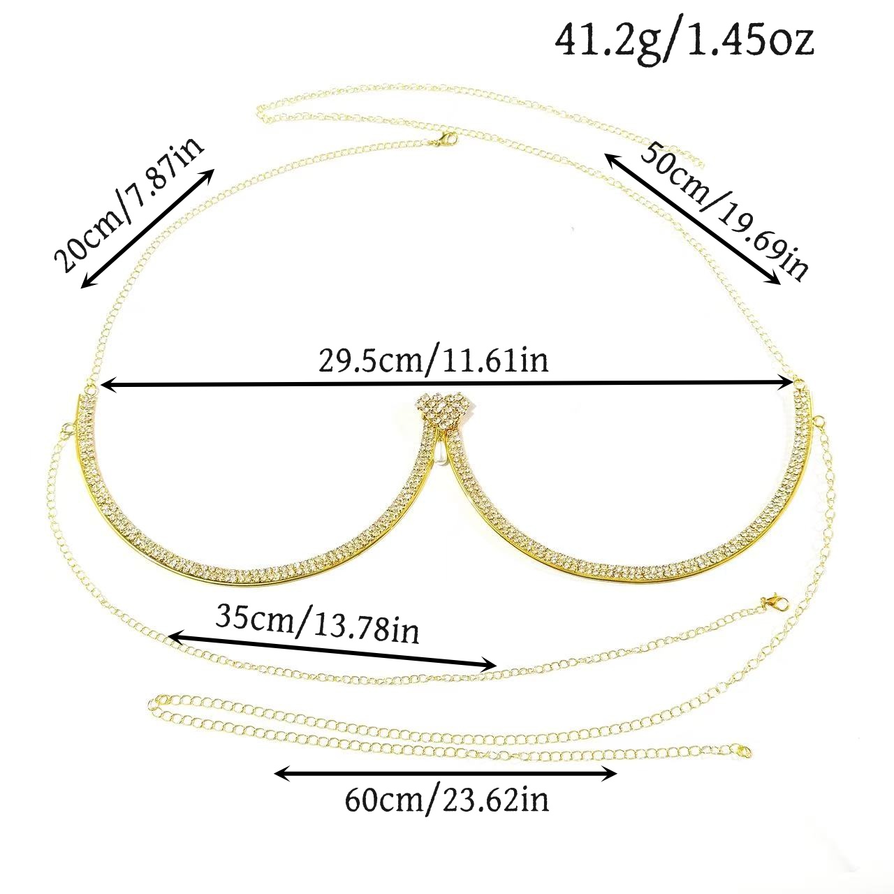 Soutien-gorge en forme de cœur - Body Jewelry Necklace avis et prix